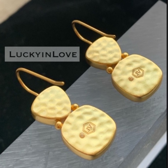 JULIE VOS • Aquitaine Iridescent Aquamarine Blue Double Drop Faceted Earrings - Picture 6 of 8